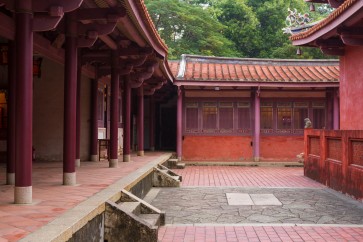 peaceful temple walkway