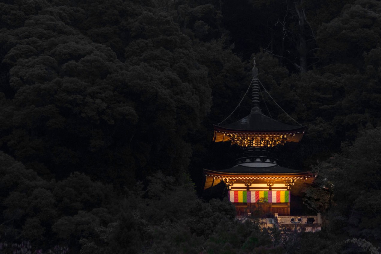 tahoto pagoda at Eikando temple in Kyoto